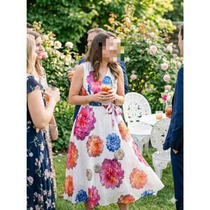 Calvin Klein Flowered Dress with Crinoline - Gorgeous! Size 6